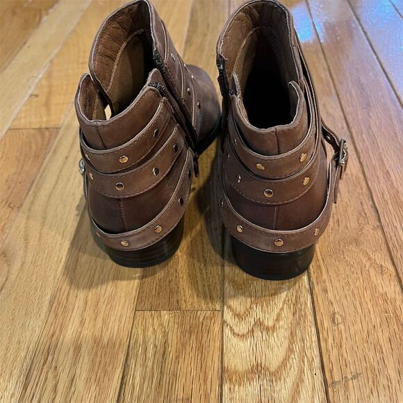 Vionic Women's Ankle Bootie Size 5 Brown Studded Buckle Orthotic Support - Picture 3 of 8